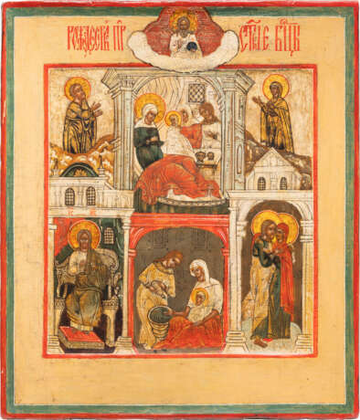 AN ICON SHOWING THE NATIVITY OF THE MOTHER OF GOD - фото 1