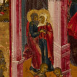 A RARE ICON SHOWING THE NATIVITY OF THE MOTHER OF GOD WITH BANQUET - photo 6