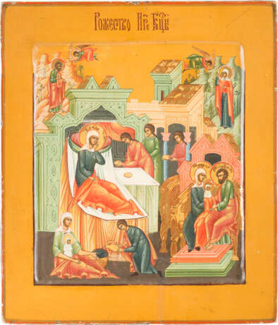 AN ICON SHOWING THE NATIVITY OF THE MOTHER OF GOD - photo 1