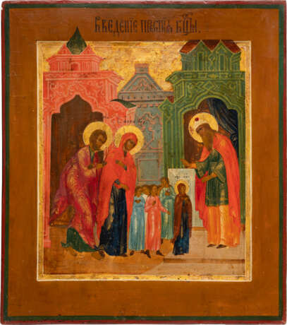 AN ICON SHOWING THE ENTRY OF THE VIRGIN INTO THE TEMPLE - фото 1