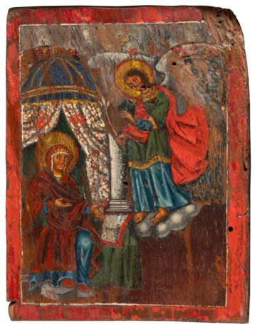 A SMALL ICON SHOWING THE ANNUNCIATION OF THE MOTHER OF GOD - photo 1