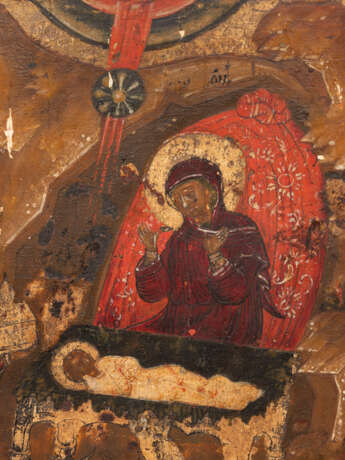 A FINE ICON SHOWING THE NATIVITY OF CHRIST - фото 4