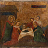 A MONUMENTAL ICON SHOWING THE ADORATION OF THE SHEPHERDS FROM A CHURCH ICONOSTASIS - photo 1