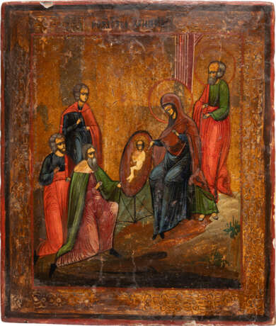 AN ICON SHOWING THE ADORATION OF THE MAGI - Foto 1