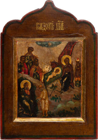 A SMALL ICON SHOWING THE NATIVITY OF CHRIST - фото 1