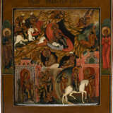 AN ICON SHOWING THE NATIVITY AND THE ADORATION OF CHRIST AND THE FLIGHT INTO EGYPT - photo 1