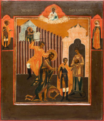 AN ICON SHOWING THE BEHEADING OF ST. JOHN THE FORERUNNER - photo 1