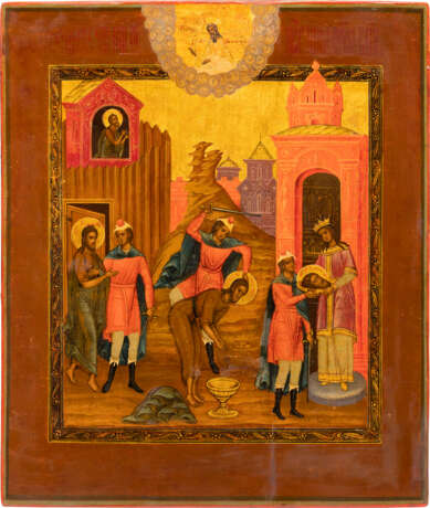 AN ICON SHOWING THE BEHEADING OF ST. JOHN THE FORERUNNER - фото 1