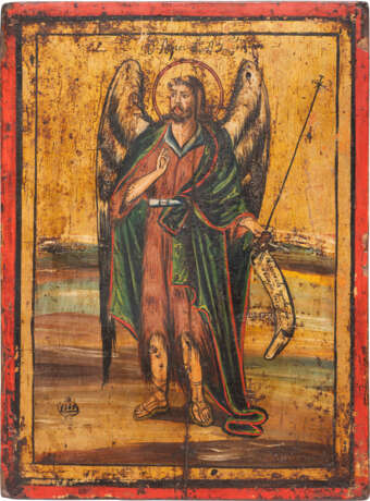 A DATED ICON SHOWING ST. JOHN THE FORERUNNER AS ANGEL OF THE DESERT - photo 1