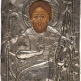 A SMALL DATED ICON SHOWING ST. JOHN THE FORERUNNER WITH OKLAD - фото 1