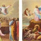 TWO ICONS SHOWING THE TRANSFIGURATION AND THE ASCENSION OF CHRIST - фото 1