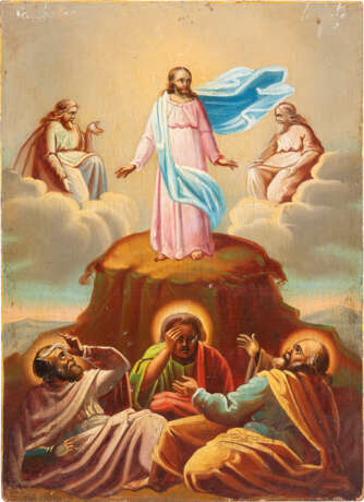 TWO ICONS SHOWING THE TRANSFIGURATION AND THE ASCENSION OF CHRIST - Foto 3