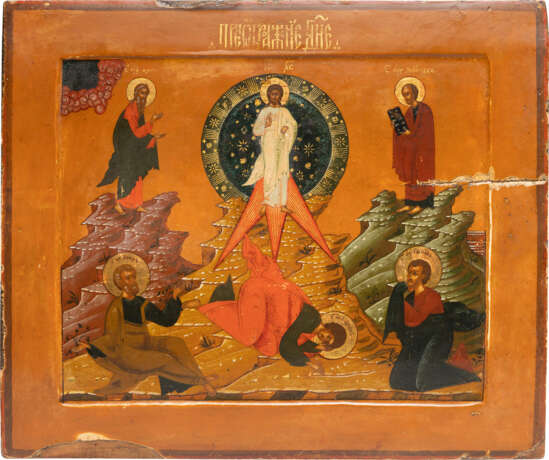 A LARGE ICON SHOWING THE TRANSFIGURATION ON MOUNT TABOR - photo 1
