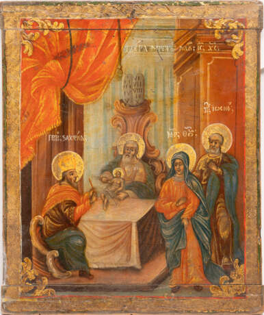 A DOUBLE-SIDED ICON SHOWING THE CIRCUMCISION AND THE TRANSFIGURATION OF CHRIST - photo 1