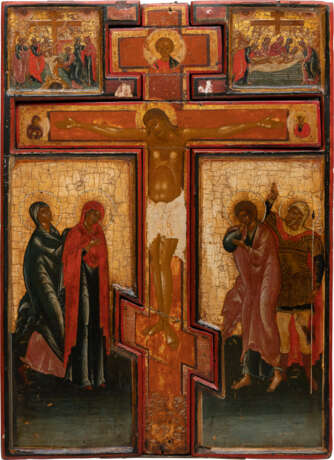 A LARGE STAUROTHEK ICON SHOWING THE CRUCIFIXION OF CHRIST - photo 1