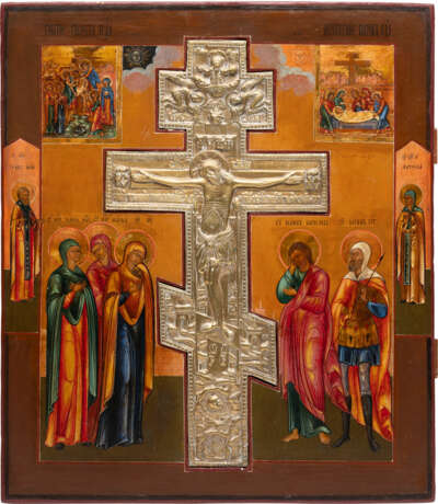A LARGE STAUROTHEK ICON SHOWING THE CRUCIFIXION OF CHRIST - Foto 1