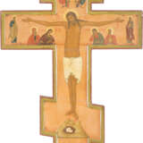 A LARGE CRUCIFIX SHOWING THE CRUCIFIED CHRIST AND SELECTED SAINTS - photo 1