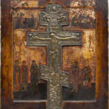 A LARGE STAUROTHEK ICON SHOWING THE CRUCIFIXION OF CHRIST - фото 1