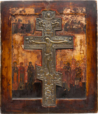 A LARGE STAUROTHEK ICON SHOWING THE CRUCIFIXION OF CHRIST - photo 1