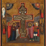 A SMALL STAUROTHEK ICON SHOWING THE CRUCIFIXION OF CHRIST - фото 1