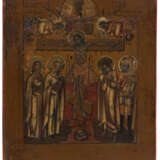 A MINIATURE ICON SHOWING THE CRUCIFIXION OF CHRIST - photo 1