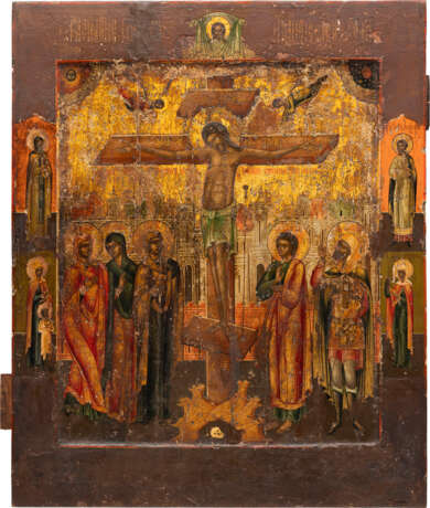 A LARGE ICON SHOWING THE CRUCIFIXION OF CHRIST - photo 1
