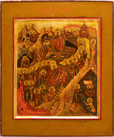 AN ICON SHOWING THE RESURRECTION OF CHRIST AND THE DESCENT INTO HELL - фото 1