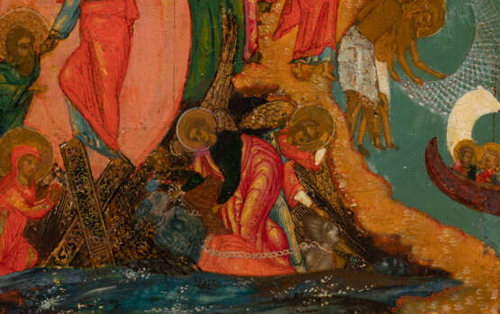 A VERY FINE ICON SHOWING THE RESURRECTION AND THE DESCENT INTO HELL - photo 4