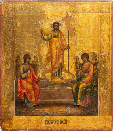 AN ICON SHOWING THE RESURRECTION OF CHRIST - фото 1