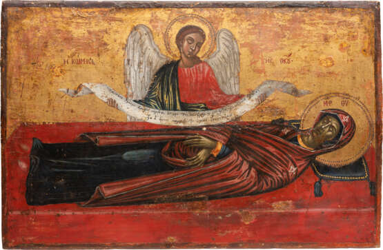 A LARGE ICON SHOWING THE DORMITION OF THE MOTHER OF GOD - photo 1