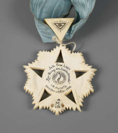 Freimaurer-Medaille Loge ”Zur Burg am Saalestrande” - фото 1