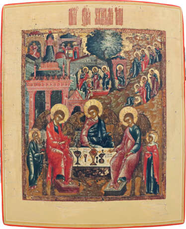 A VERY FINE ICON SHOWING THE OLD TESTAMENT TRINITY - Foto 1