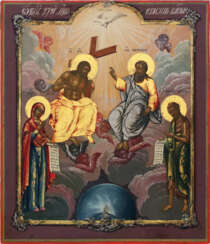 A DATED ICON SHOWING THE NEW TESTAMENT TRINITY