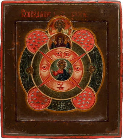 A MINIATURE ICON SHOWING THE 'ALL-SEEING EYE OF GOD' - photo 1