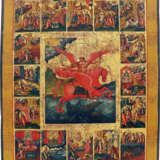 A VERY RARE AND LARGE ICON SHOWING THE ARCHANGEL MICHAEL WITH SCENES FROM HIS LIFE - photo 1