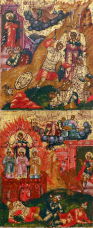 A VERY RARE AND LARGE ICON SHOWING THE ARCHANGEL MICHAEL WITH SCENES FROM HIS LIFE - photo 4