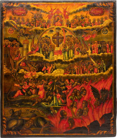 A LARGE ICON SHOWING THE LAST JUDGEMENT - фото 1