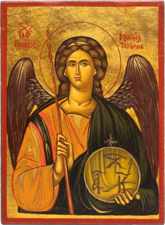 THREE ICONS SHOWING THE ARCHANGELS MICHAEL AND GABRIEL - photo 3