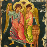 TWO LARGE ICONS SHOWING THE FOURTY MARTYRS OF SEBASTE AND THE ARCHANGEL MICHAEL SLAYING THE 12 FEVERS - photo 2