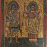 A LARGE MELKITE ICON SHOWING THE ARCHANGELS MICHAEL AND GABRIEL - фото 1