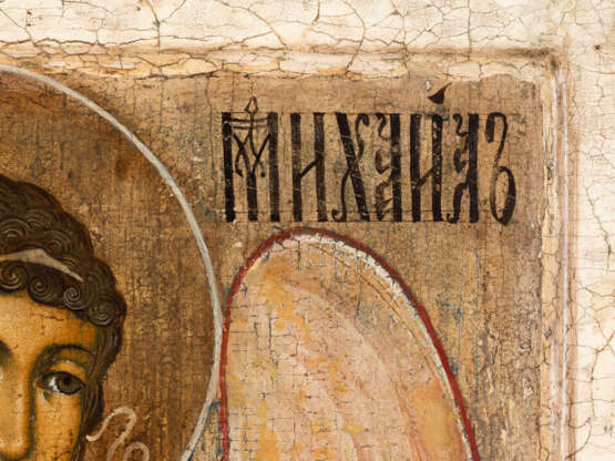 A MONUMENTAL ICON SHOWING THE ARCHANGEL MICHAEL FROM A CHURCH ICONOSTASIS - фото 4
