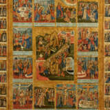 A MONUMENTAL CALENDER ICON OF THE WHOLE YEAR WITH 52 PORTRAITS OF THE MOTHER OF GOD - Foto 2