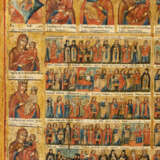 A MONUMENTAL CALENDER ICON OF THE WHOLE YEAR WITH 52 PORTRAITS OF THE MOTHER OF GOD - Foto 3