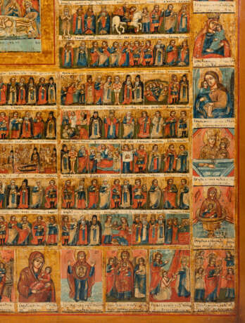 A MONUMENTAL CALENDER ICON OF THE WHOLE YEAR WITH 52 PORTRAITS OF THE MOTHER OF GOD - фото 5