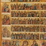 A MONUMENTAL CALENDER ICON OF THE WHOLE YEAR WITH 52 PORTRAITS OF THE MOTHER OF GOD - фото 6