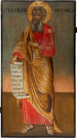 A MONUMENTAL ICON SHOWING THE PROPHET JEREMIAH FROM A CHURCH ICONOSTASIS - photo 1