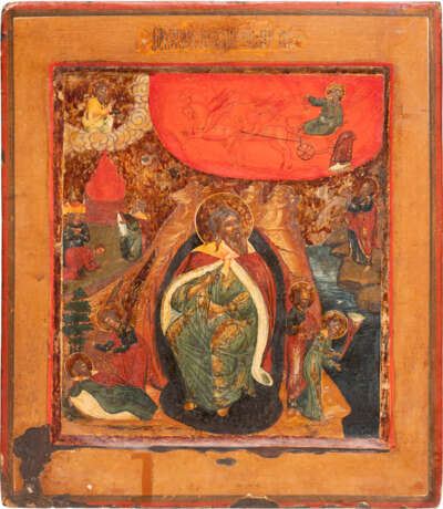 AN ICON SHOWING THE PROPHET ELIJAH WITH SCENES FROM HIS LIFE - Foto 1