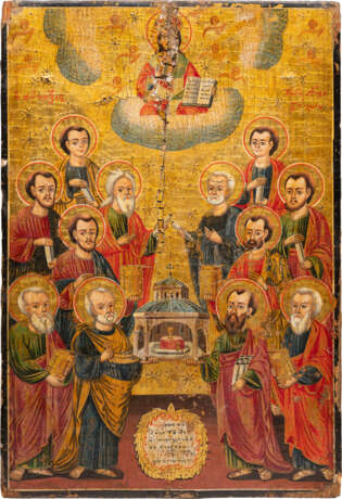 A LARGE ICON SHOWING THE TWELVE APOSTLES - фото 1