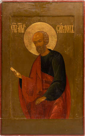 A LARGE ICON SHOWING THE APOSTLE SIMON THE ZEALOT FROM A CHURCH ICONOSTASIS - фото 1