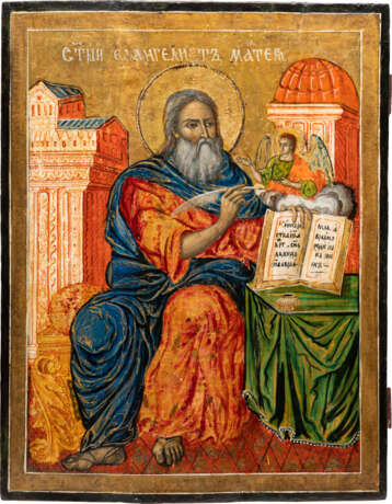 A LARGE ICON SHOWING ST. MATTHEW THE EVANGELIST - фото 1